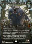 Lumra, Bellow of the Woods (Borderless) (Raised Foil) (BLB-343) (Showcase) [Bloomburrow] Foil