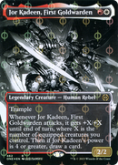 Jor Kadeen, First Goldwarden (Borderless) (Step-and-Compleat Foil) (ONE-462) (Showcase) [Phyrexia: All Will Be One] Foil
