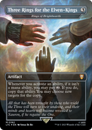 Three Rings for the Elven-Kings - Rings of Brighthearth (Surge Foil) (LTC-382) (Borderless) [Tales of Middle-earth Commander] Foil