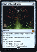 Staff of Compleation (PRE-242) [Phyrexia: All Will Be One Promos] Foil