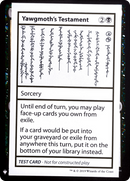 Yawgmoth's Testament (CMB1-052) [Mystery Booster Playtest Cards 2019]