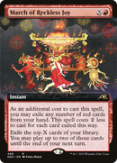 March of Reckless Joy (Extended Art) (NEO-469) [Kamigawa: Neon Dynasty] Foil