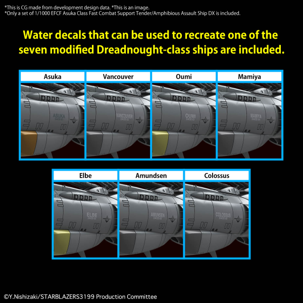Star Blazers: EFCF Asuka-Class Combat Support Tender / Amphibious Assault Ship DX 1/1000