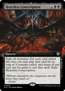 Heartless Conscription (Extended Art) (OTC-057) [Outlaws of Thunder Junction Commander]