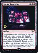Cursed Recording (PRE-131) [Duskmourn: House of Horror Promos] Foil