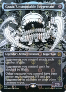 Graaz, Unstoppable Juggernaut (Borderless) (Step-and-Compleat Foil) (ONE-478) (Showcase) [Phyrexia: All Will Be One] Foil