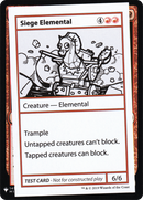 Siege Elemental (CMB1-064) [Mystery Booster Playtest Cards 2019]
