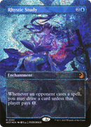 Rhystic Study (Anime Borderless) (Confetti Foil) (WOT-091) [Wilds of Eldraine: Enchanting Tales] Foil