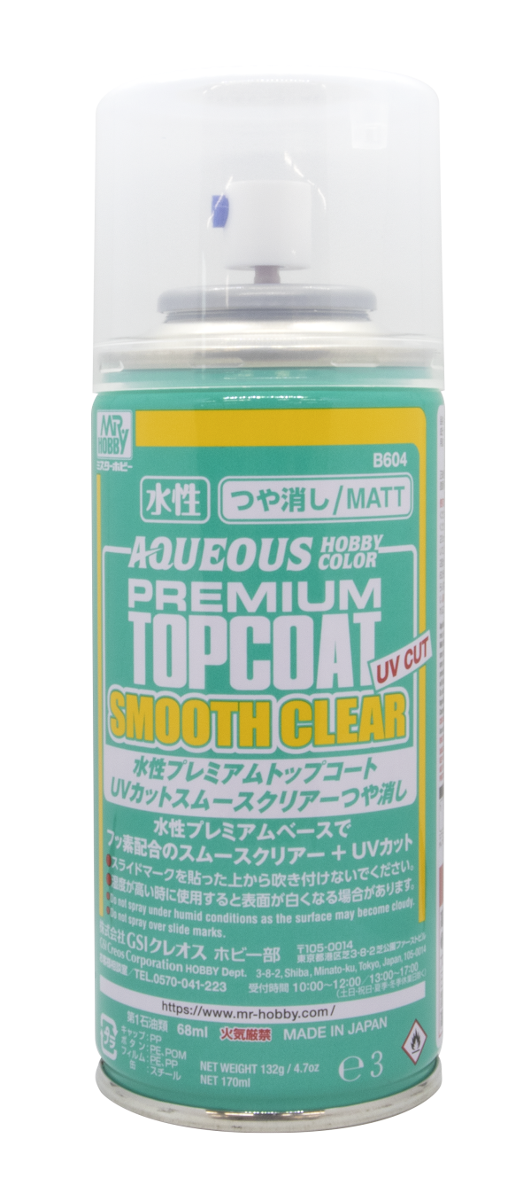 Mr.Premium: Aqueous Top Coat UV-Cut Smooth Clear (Matt)