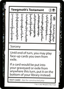 Yawgmoth's Testament (No PW Symbol) (CMB1-052) [Mystery Booster Playtest Cards 2021]