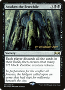 Awaken the Erstwhile (PRE-61S) [Ravnica Allegiance Promos] Foil