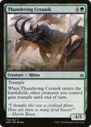 Thundering Ceratok (WAR-179) [War of the Spark] Foil