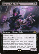 Biting-Palm Ninja (Extended Art) (NEO-452) [Kamigawa: Neon Dynasty] Foil