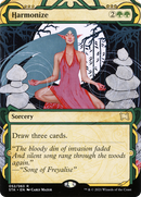 Harmonize (STA-052) (Showcase) (Borderless) [Strixhaven Mystical Archive] Etched Foil
