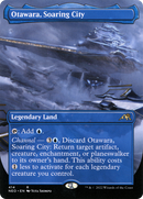 Otawara, Soaring City (Borderless) (NEO-414) [Kamigawa: Neon Dynasty] Foil