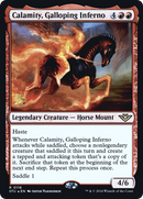 Calamity, Galloping Inferno (PRE-116) [Outlaws of Thunder Junction Promos] Foil