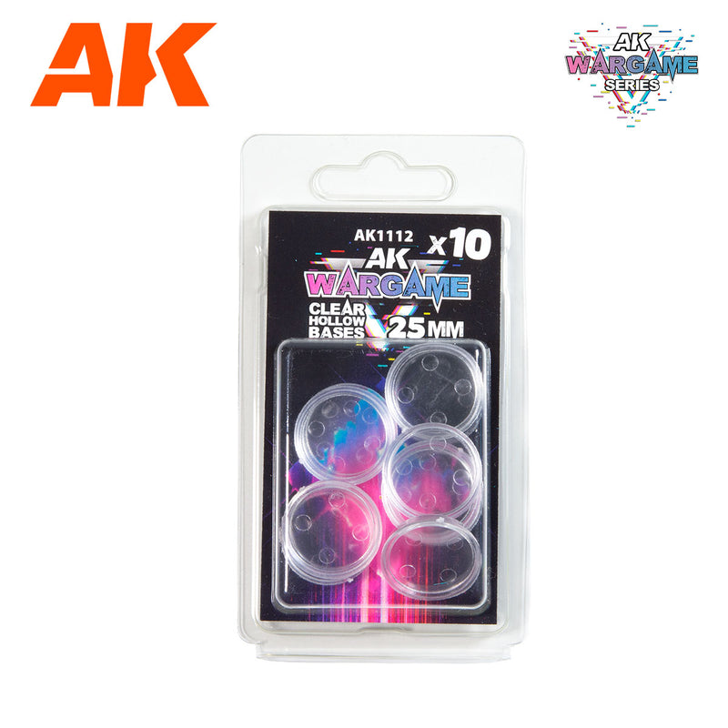 AK1112: 25mm Clear Hollow Bases (10)
