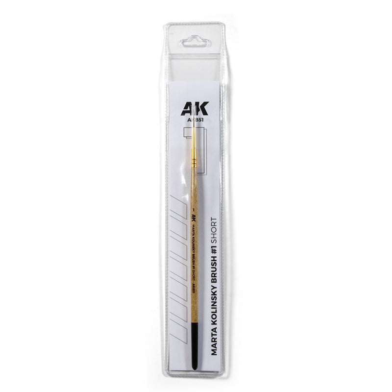 AK Interactive Marta Kolinsky Brush - Size 1 SHORT