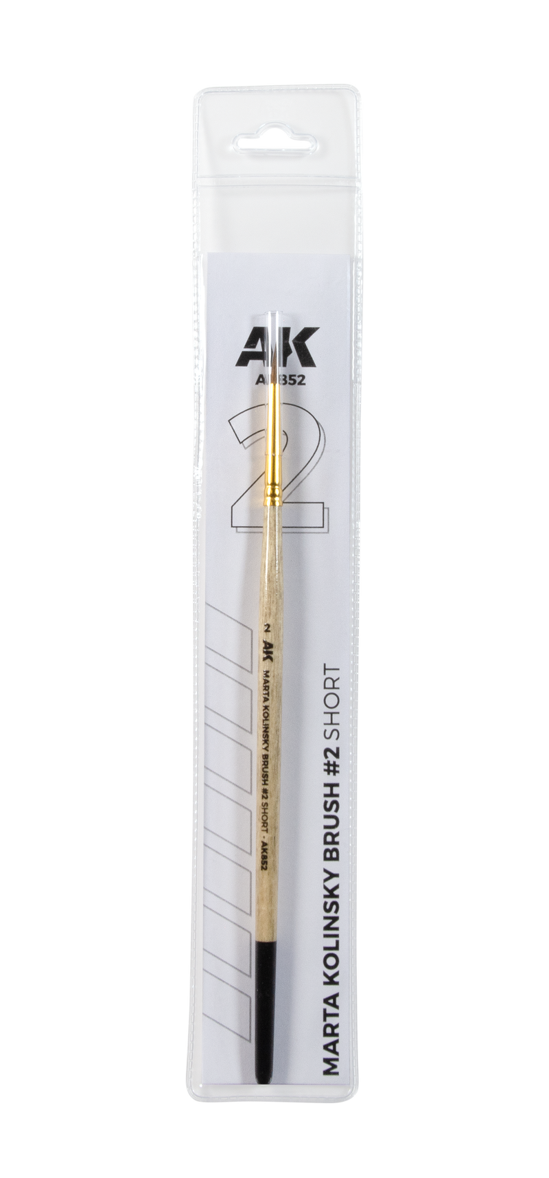 AK Interactive Marta Kolinsky Brush - Size 2 SHORT