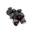 Chessex Dice: Opaque Black / Pink