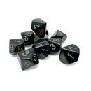 Chessex Dice: Opaque Black / Green