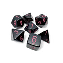 Chessex Dice: Opaque Black/Pink Polyhedral 7-die Set