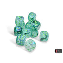 Chessex Dice: Borealis Kelp/Light Green 12d6