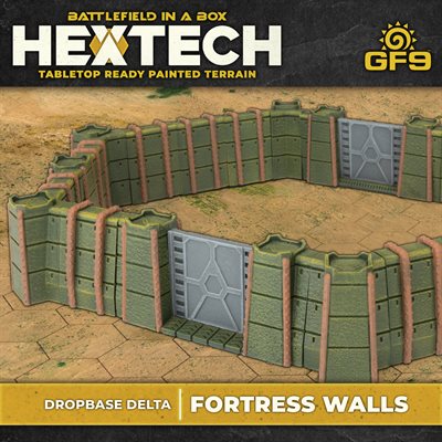 Battletech Terrain: HEXTECH Dropbase Delta- Fortress Walls