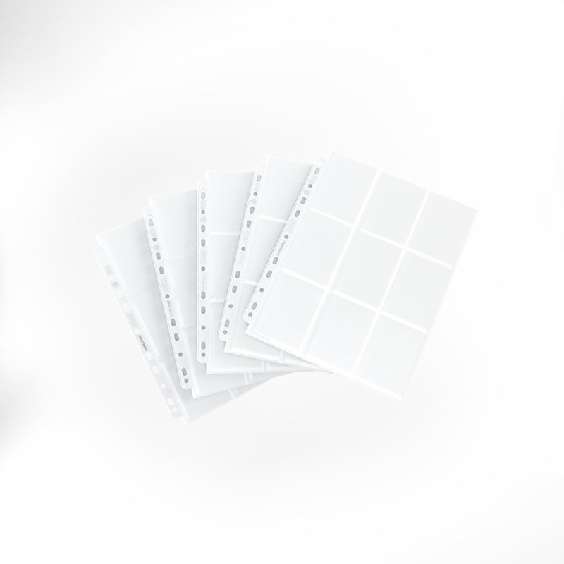 GAMEGENIC: Card Binder Pages: Sideloading 18-Pocket - White (50)
