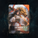 Cat Dragon Token - [Black/Red/Green] [3/3 Flying] Ver 01