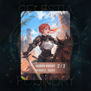 Human Knight Token - [Red] [2/2 Trample Haste] Ver 02