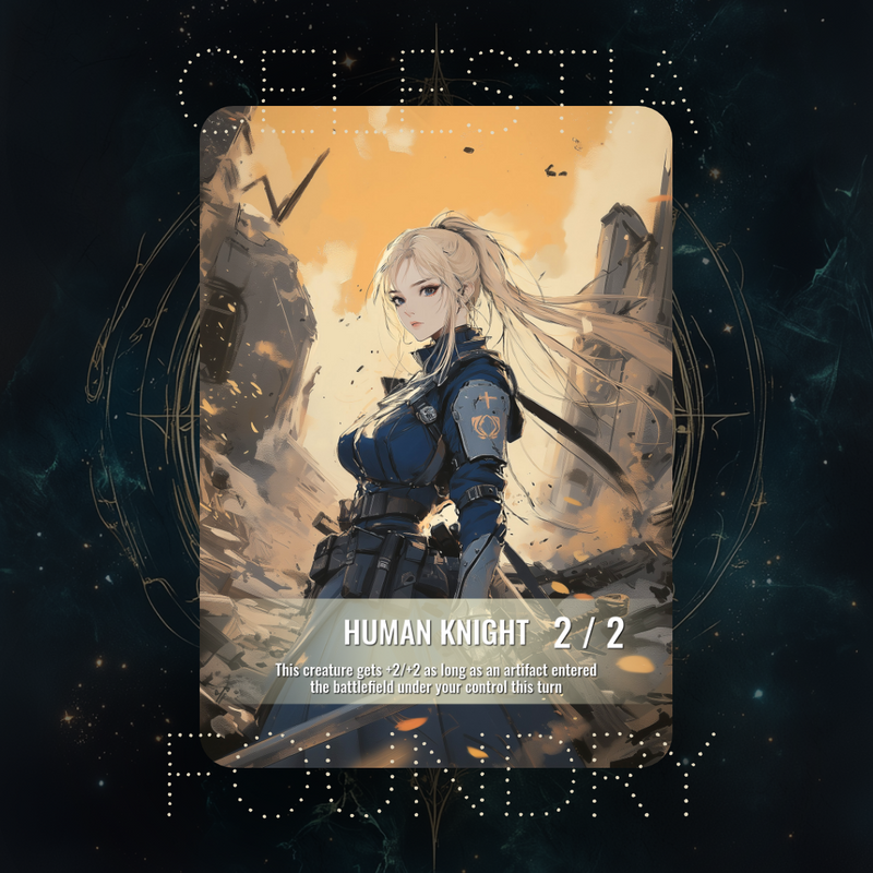 Human Knight Token - [White] [2/2] Ver 01