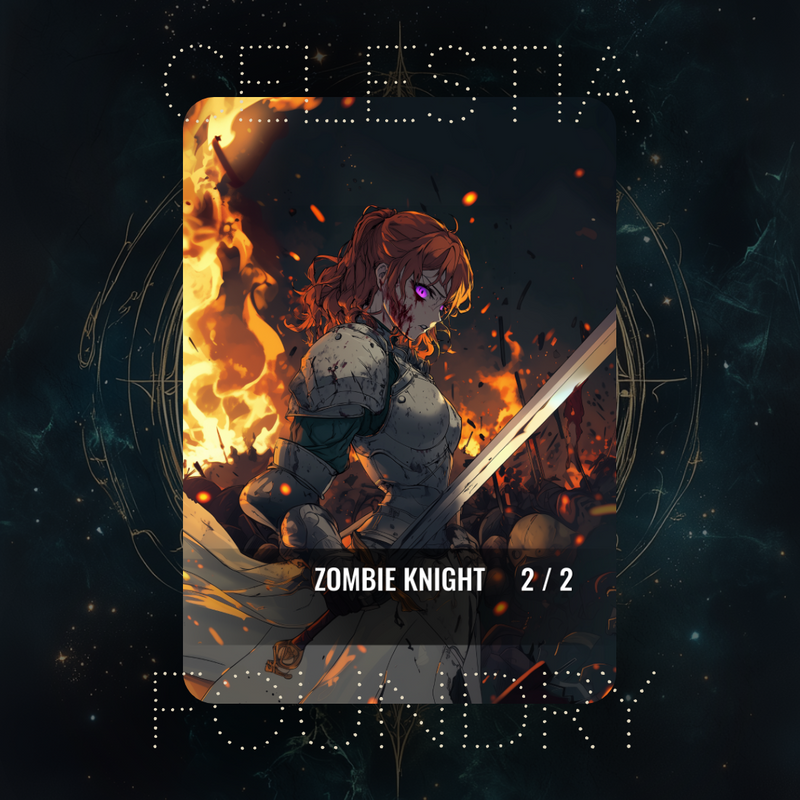 Zombie Knight Token - [Black] [2/2] Ver 01