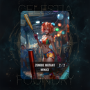 Zombie Mutant Token - [Black] [2/2 Menace] Ver 01