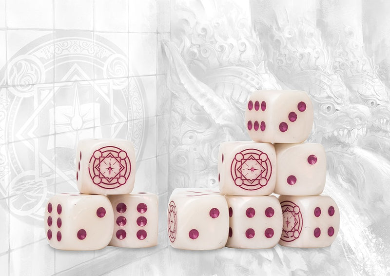 Conquest: Sorcerer Kings Royal Magenta Marbled Dice