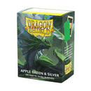 Dragon Shield: Matte Dual Apple Green & Silver Sleeves (100 pack)