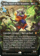 Bello, Bard of the Brambles (Borderless) (Raised Foil) (BLC-101) [Bloomburrow Commander] Foil