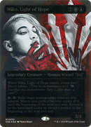 Niko, Light of Hope (Showcase) (Textured Foil) (DSK-410) (Borderless) [Duskmourn: House of Horror] Foil