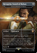 Herugrim, Sword of Rohan - Sword of Hearth and Home (Surge Foil) (LTC-384) (Borderless) [Tales of Middle-earth Commander] Foil