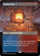 Steam Vents (Borderless) (CLU-280) [Ravnica: Clue Edition] Foil