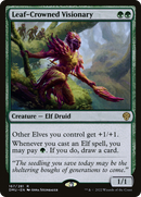 Leaf-Crowned Visionary (DMU-167) [Dominaria United] Foil