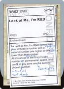 Look at Me, I'm R&D (UND-009) [Unsanctioned]