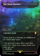 The Dead Marshes - Urborg, Tomb of Yawgmoth (Serial Numbered) (LTC-405) (Borderless) [Tales of Middle-earth Commander] Foil