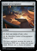 Letter of Acceptance (CMM-397) [Commander Masters]