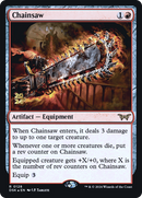 Chainsaw (PRE-128) [Duskmourn: House of Horror Promos] Foil