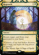 Regrowth (STA-056) (Showcase) (Borderless) [Strixhaven Mystical Archive] Etched Foil