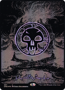 Swamp (Phyrexian) - Full Art (Oil Slick Raised Foil) (ONE-367) (Borderless) [Phyrexia: All Will Be One] Foil