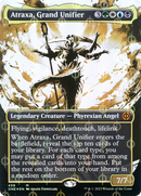 Atraxa, Grand Unifier (Showcase) (Step-and-Compleat Foil) (ONE-459) (Borderless) [Phyrexia: All Will Be One] Foil