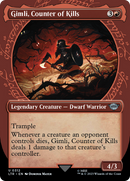 Gimli, Counter of Kills (Showcase) (LTR-312) (Borderless) [The Lord of the Rings: Tales of Middle-earth] Foil