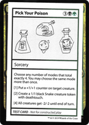 Pick Your Poison (No PW Symbol) (CMB1-097) [Mystery Booster Playtest Cards 2021]